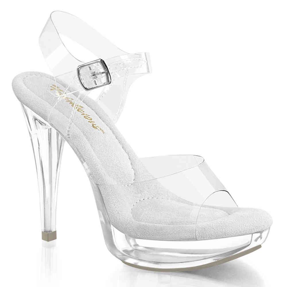 Fabulicious - COCKTAIL508 KnöchelriemenSandale - Weiß/Transparent Product image